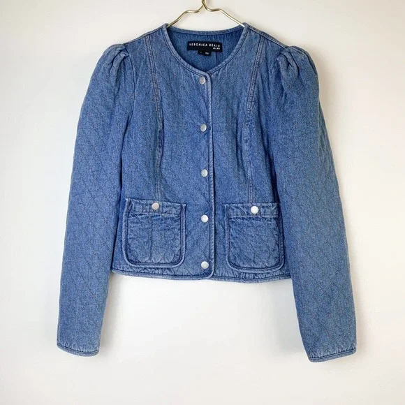 VERONICA BEARD Camilla Quilted Denim Jacket - Picture 2 of 8